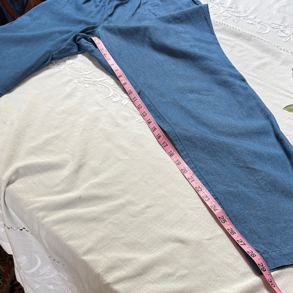 Ruby Rd. Denim Blue Jacket and Pants Ensemble - Picture 14 of 16